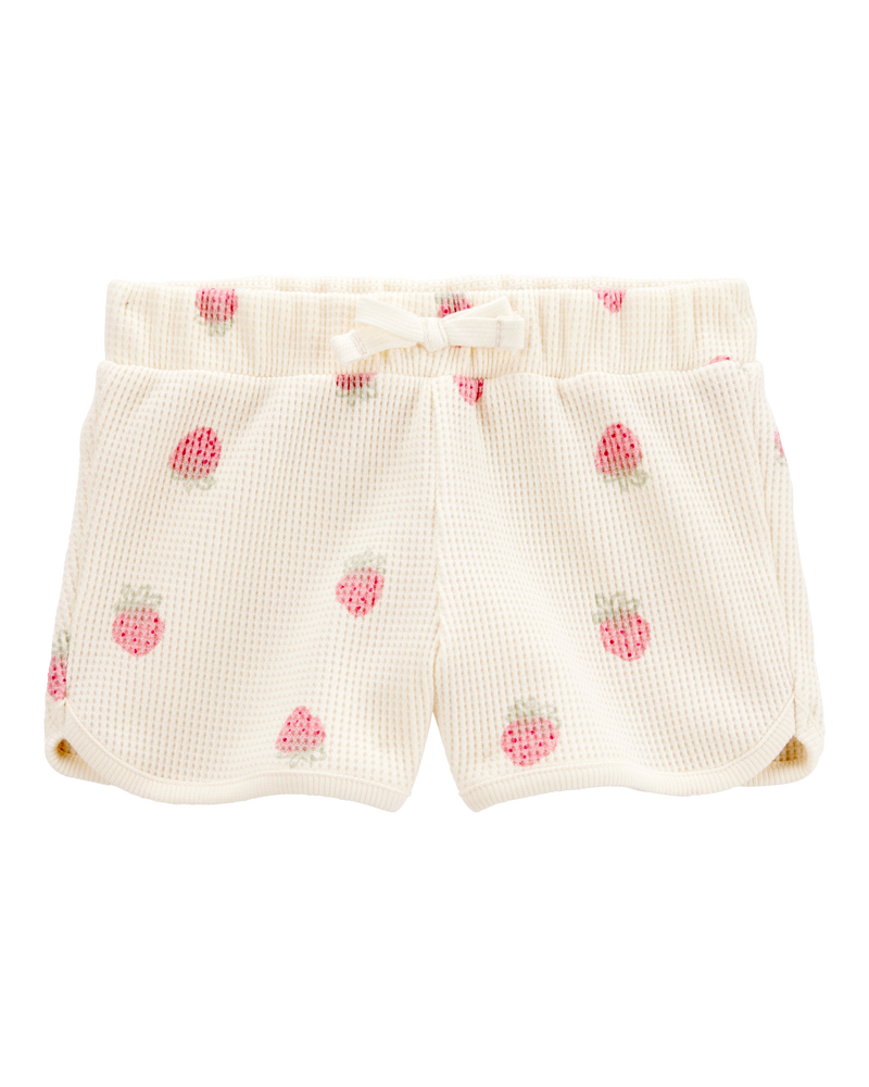 Toddler Strawberry Thermal Shorts, image 1 of 4 slides